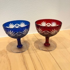 茶托　お猪口　切子グラス　七宝焼お皿セットの画像