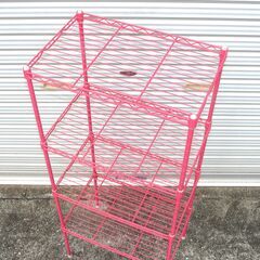 無料配達します🚚姫系💖メタルラック💖バスケット3個💖幅45×奥行30×高さ105㎝💖の画像