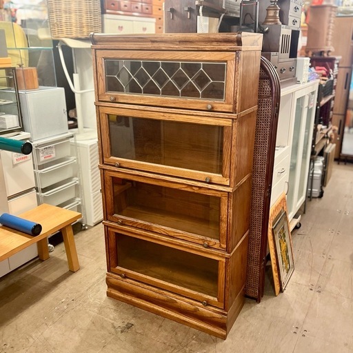 ブックケース アンティーク セパレート スタッキング キャビネット フラップ ショーケース 本棚 書棚 書斎 ディスプレイ 店舗 什器　vintage antique 木製 シェルフ 飾り棚 (検索ワード globe wernicke ロイズアンティークス Lloyd's Antiques  antique bookcase vintage stacking cabinet wood bookshelf glass flap showcase furniture shelf wooden display