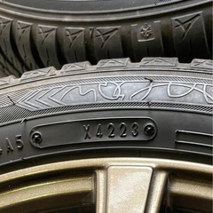 ダンロップ オールシーズン15インチ165/55 ブロンズカラーホイール ロックナットの画像