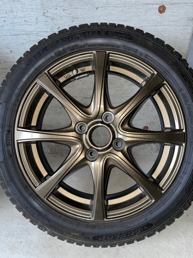 ダンロップ オールシーズン15インチ165/55 ブロンズカラーホイール ロックナット