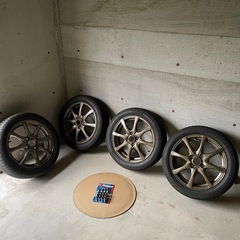 ダンロップ オールシーズン15インチ165/55 ブロンズカラーホイール ロックナットの画像