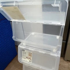 激安4点セット!! カインズ スタックボックス キャリコ Mサイズ キャスター付き 衣類収納 収納ケースの画像