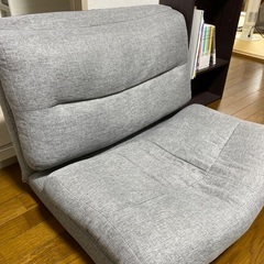 3way座椅子　山善　グレー　クッション付きの画像