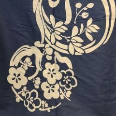 昭和レトロ 綿100% 藍染め大判風呂敷の画像