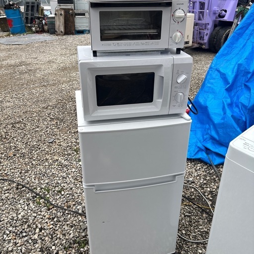 冷蔵庫、洗濯機、レジ、オーブン、炊飯器セット
