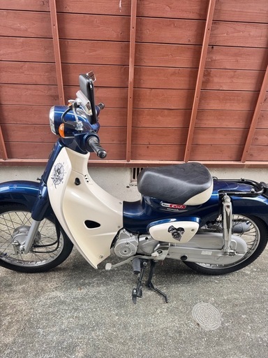 スーパーカブ50（青×アイボリー）美車✨ 走行12,496km／通勤・通学・街乗りに最適