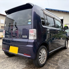 低走行8万キロ台お買い得車‼️月々9千円〜分割払い可❗️車検2年付き！【名義変更代込み】車内広い！大人気☆ムーブコンテカスタム☆SDナビ付き☆走行中DVD見れます☆便利なバックカメラ付き☆フルオートエアコン☆ドライブレコーダー付きのフル装備☆事故修復歴無し☆純正アルミ☆そのまま乗って帰れます‼️の画像