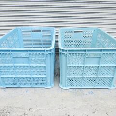 プラスチック リステナー MB-150 大型 用途の広いコンテナー 多くの業種 ワゴン コンテナボックス 2段積み 積み重ねケース  2台セット リスのプラスチック サンコー サンテナーの画像