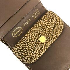【新同品】BORBONESE/ボルボネーゼ☆二つ折り財布 うずら柄の画像