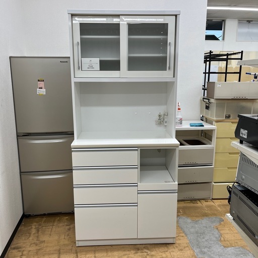 レンジボード スライド扉 レジューム ホワイト のご紹介です！