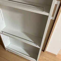 【0円】定価2万円　幅15cm ハンドル付き キャスター付き スリムワゴン 隙間収納 白 木目 天井の画像