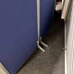 青パーテーション大小5枚セット　一部脚ありの画像