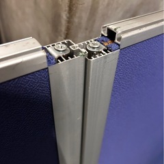 青パーテーション大小5枚セット　一部脚ありの画像
