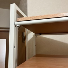 伸縮ランドリーラック ホワイトの画像