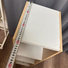 細い棚　ホワイト×ナチュラルの画像