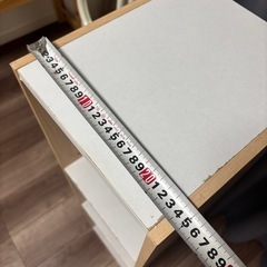 細い棚　ホワイト×ナチュラルの画像