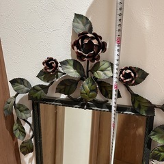 アンティーク壁掛け鏡 姿見　大型ブロンズミラーの画像