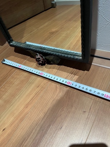 アンティーク壁掛け鏡 姿見　大型ブロンズミラー