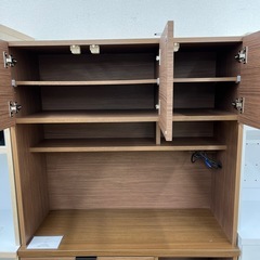 レンジボード ３枚扉 エトナ ブラウン のご紹介です。の画像