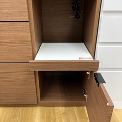 レンジボード ３枚扉 エトナ ブラウン のご紹介です。の画像