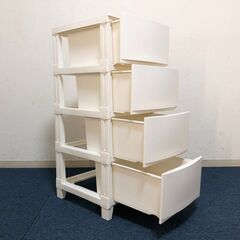 SANIDEA 4段収納ケース ホワイト系マットタイプ 衣装ケース MADE IN JAPAN サンイデア収納ボックス 日本製の画像