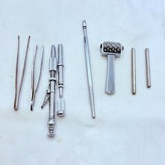 【❗️✨コンパクト✨❗️】 🔧銀製風 メタルツールセット ✨現状渡し・簡易清掃済❗️の画像
