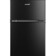 引取先確定済み　COMFEE' 冷蔵庫 90L 幅47.8cm 2ドア 右開き コンパクト 耐熱天板 スリム 小型 1人暮らし RCT90BL(E) ブラックの画像