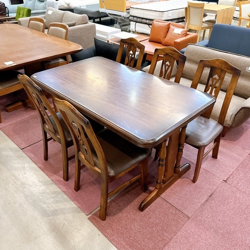 カリモク ダイニングテーブル チェア5脚 セット だーダークブラウン