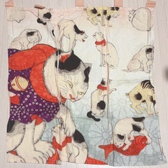 のれん 猫柄 うきよえ浮世絵の画像