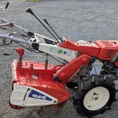 鹿児島発クボタ　7馬力　セル始動　ディーゼルエンジン耕運機K1-70　タイヤ良好　バッテリー新品交換済みの画像