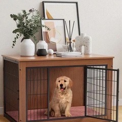 ペットゲージ 木製＋金属の画像