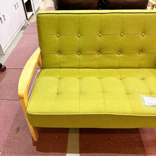 ニトリ　コンパクト2人掛けソファ　グリーン ニトリソファ緑2人掛け