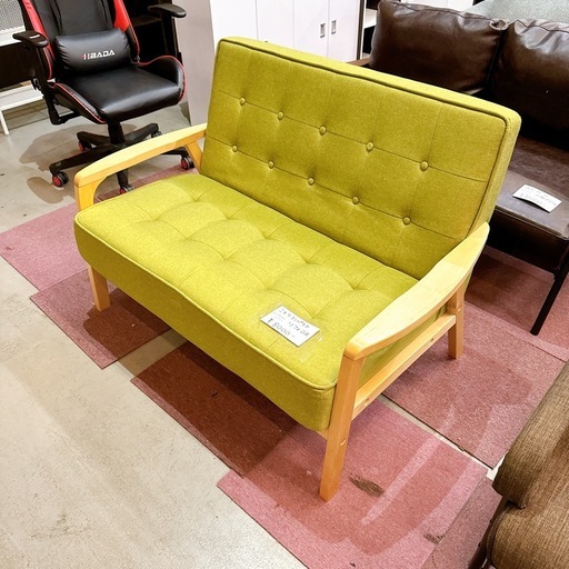 ニトリ 2人掛け ソファ コンパクト ぐりーんグリーン