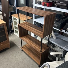 本棚　木目調の画像