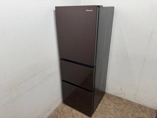 ハイセンス　Hisense　３ドア冷蔵庫　高級ガラスドア　省エネ　２８２L　HR-G2801BR