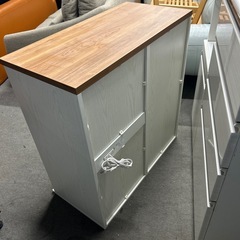 美品❗️レンジボード　食器棚　木目調の画像