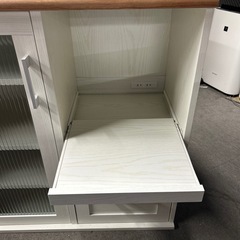 美品❗️レンジボード　食器棚　木目調の画像