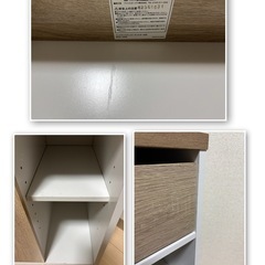アイリスオーヤマ ウッドサイドチェスト キャスター付き WSC-468の画像