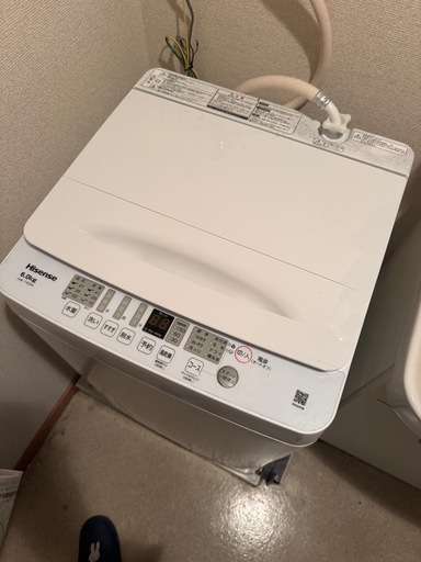 【美品】2023年製　Hisense　6.0kg 全自動洗濯機　HW-T60H