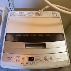 AQUA＿洗濯機4.5KG＿ホース付の画像
