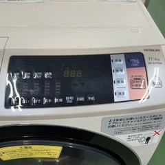 177送料設置無料 日立ドラム式洗濯機　乾燥機能付き　11キロ　乾燥6キロ　小型　家庭用の画像