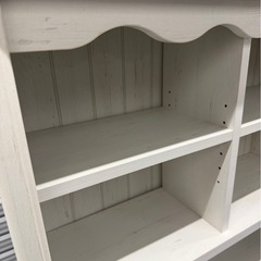 食器棚　木製棚　白　ホワイト収納棚　木製の画像