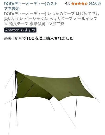 【中古】DODいつかのタープ