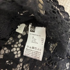 GU レースブラウス七分丈　ブラック　XXLの画像