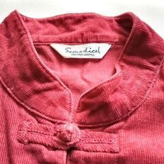 sernadical チャイナ風トップス エンジ 長袖 サイズMの画像