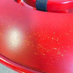 【JM860】yamatoya 大和屋 マテルナ テーブル&ガード ベビーチェア ハイチェア レッドの画像