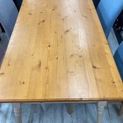  ★北九州、福岡市周辺配送可【マナベインテリアハーツ】ダイニングセット テーブル+椅子4脚セット 💳自社配送時🌟代引き可💳※現金、クレジット、スマホ決済対応※  【配送希望は要決済前問い合わせ】の画像