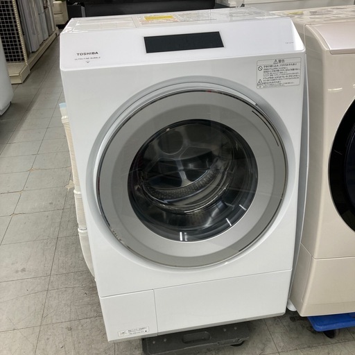 ⭐︎1年間保証⭐︎東芝　12kg/7kgドラム洗濯機　2022年製　TW-127XP-L