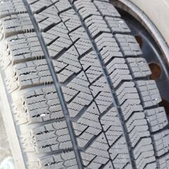 スチールホイール +ブリヂストン スタッドレスタイヤ 8000円⭐165/65R14 14×5J ハブ54⭐38の画像